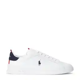 Wehkamp Polo ralph lauren heritage court leren sneakers wit/blauw/rood aanbieding