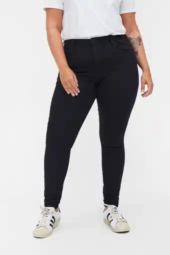 Wehkamp Zizzi high waist super slim fit jeans amy zwart aanbieding