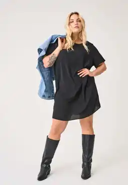 Wehkamp Only carmakoma jurk carlux met textuur zwart aanbieding