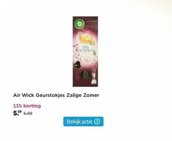 Plein.nl Air Wick Geurstokjes Zalige Zomer 11% Korting aanbieding