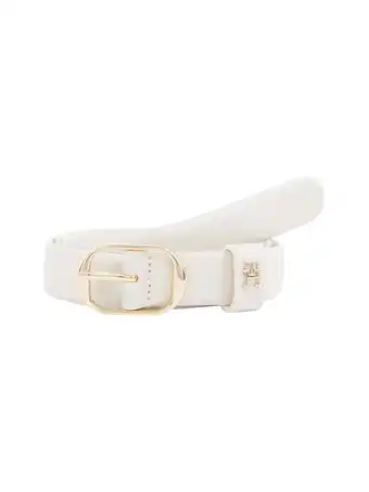 Wehkamp Tommy hilfiger leren riem casual ecru aanbieding