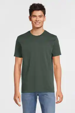 Wehkamp Anytime t-shirt met waseffect khaki aanbieding