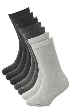 Wehkamp Anytime sokken - set van 7 grijs aanbieding