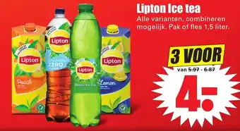 Dirk Lipton ice thee 3*1.5L aanbieding