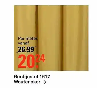 Karwei Gordijnstof 1617 Wouter Oker aanbieding