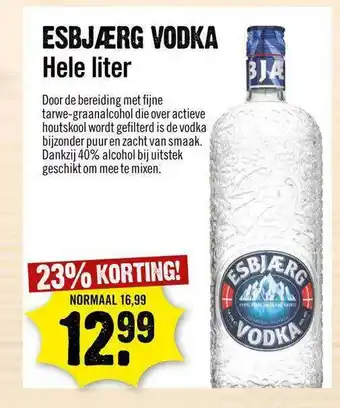 Dirck 3 Esbærg Vodka 23% Korting aanbieding