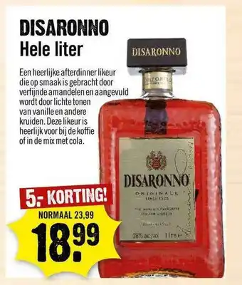 Dirck 3 Disaronno 5.- Korting aanbieding