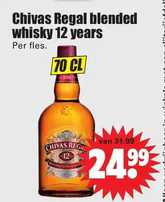 Dirk Chivas Regal blended whicky 12 years 700 ml aanbieding