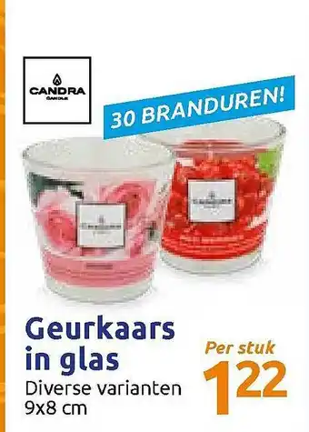 Action Geurkaars In Glas 9x8 Cm aanbieding