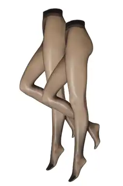 Wehkamp Anytime anti-ladder panty 20 denier - set van 2 zwart aanbieding