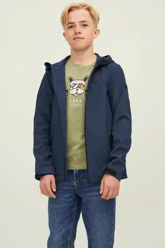 Wehkamp Jack & jones junior softshell jas jjemarvin donkerblauw aanbieding