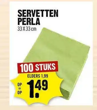 Dirck 3 Servetten Perla 33 X 33 Cm aanbieding