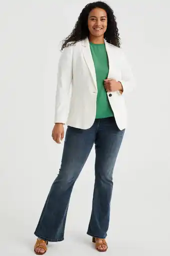 Wehkamp We fashion curve getailleerde blazer wit aanbieding