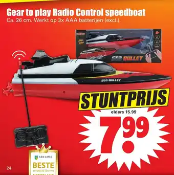 Dirk Gear to play Radio Control speedboat aanbieding