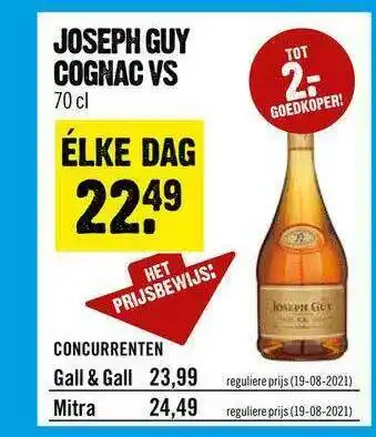 Dirck 3 Joseph Guy Cognac VS aanbieding