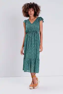 Wehkamp Cache cache gebloemde jurk blauw/groen/zwart aanbieding