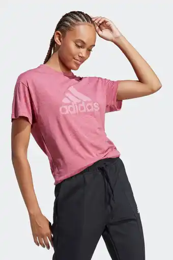 Wehkamp Adidas sportswear t-shirt roze melange aanbieding