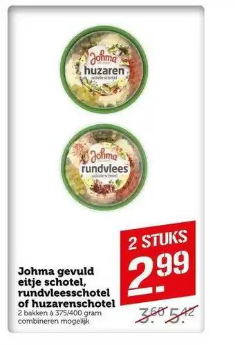 CoopCompact Johma Gevuld Eitje Schotel, Rundvleesschotel Of Huzarenschotel aanbieding