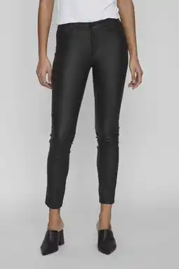 Wehkamp Vila coated broek vicommit zwart aanbieding