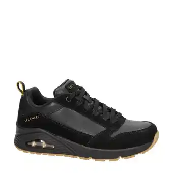 Wehkamp Skechers street los angeles  leren sneakers zwart aanbieding