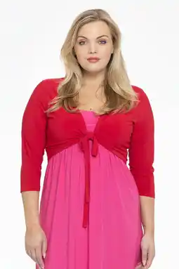 Wehkamp Yoek bolero dolce van travelstof rood aanbieding