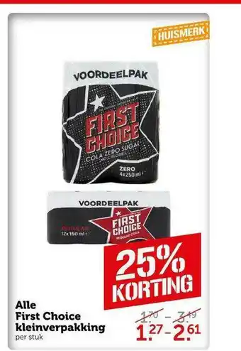 CoopCompact Alle First Choice Kleinverpakking 25% Korting aanbieding