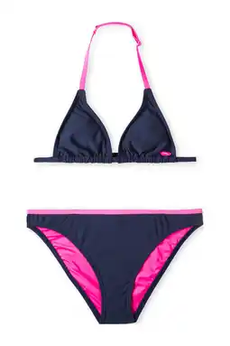 Wehkamp O'neill triangel bikini essentials donkerblauw/roze aanbieding