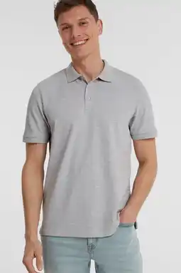 Wehkamp Anytime piqué polo lichtgrijs aanbieding