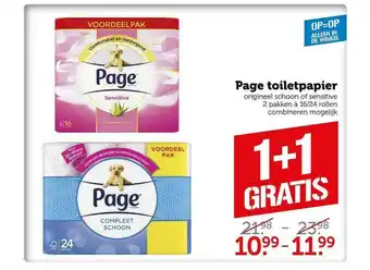 CoopCompact Page Toiletpapier 1+1 Gratis aanbieding