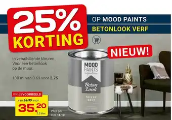 Kluswijs Op Mood Paints Betonlook Verf 25% Korting aanbieding