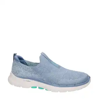 Wehkamp Skechers go walk 6 glimmering  instappers lichtblauw aanbieding