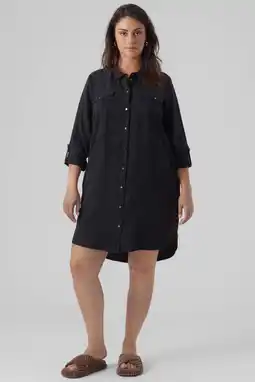 Wehkamp Vero moda curve blousejurk zwart aanbieding