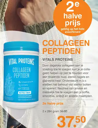 Vitaminstore Vital Proteins Collageen peptiden 2*284g aanbieding