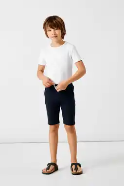 Wehkamp Name it kids slim fit sweatshort honk met biologisch katoen donkerblauw aanbieding