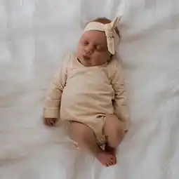 Wehkamp Yumi baby romper waves hazelnut aanbieding