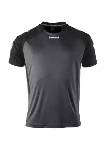 Wehkamp Hummel senior sport t-shirt aarhus antraciet/zwart aanbieding