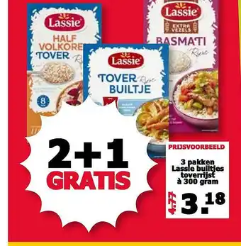 MCD Supermarkt Lassie Builtjes Toverrijst 2+1 Gratis aanbieding