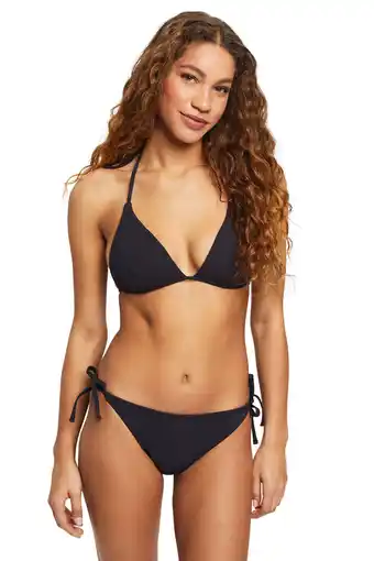 Wehkamp Esprit women beach strik bikinibroekje joia met ribstructuur zwart aanbieding