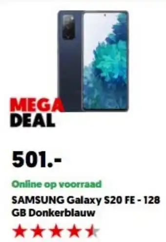 MediaMarkt SAMSUNG Galaxy S20 FE - 128GB Donkerblauw aanbieding