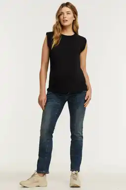 Wehkamp Esprit maternity straight fit zwangerschapsjeans dark denim aanbieding
