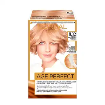 Wehkamp L'oréal paris excellence age perfect 8.32 licht goud parelmoerblond aanbieding