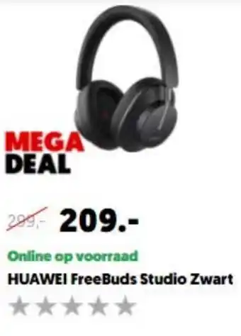 MediaMarkt Huawei FreeBuds Studio Zwart aanbieding