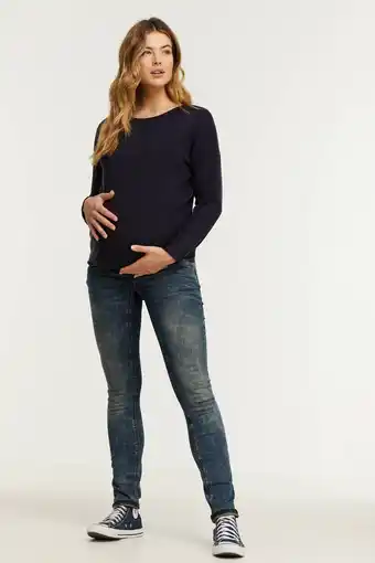 Wehkamp Esprit maternity slim fit zwangerschapsjeans dark denim aanbieding