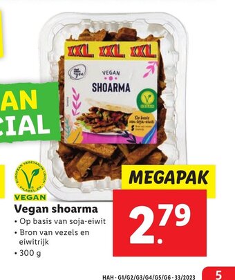 Lidl Vegan shoarma 300g aanbieding