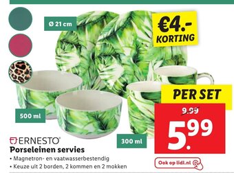 Lidl ERNESTOⓇ Porseleinen servies aanbieding