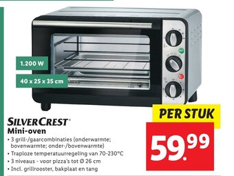 Lidl SILVERCRESTⓇ Mini-oven aanbieding