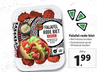 Lidl Falafel rode biet 200g aanbieding