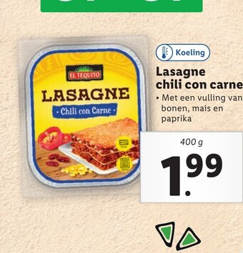 Lidl Lasagne chili con carne 400g aanbieding