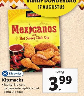 Lidl Kipsnacks 500g aanbieding