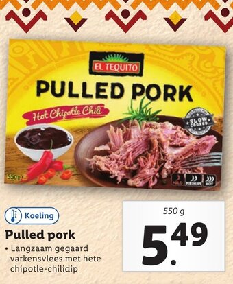 Lidl Pulled pork 550g aanbieding